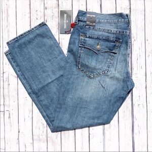 NWT Mens True Religion Ricky Relaxed Straight 40W